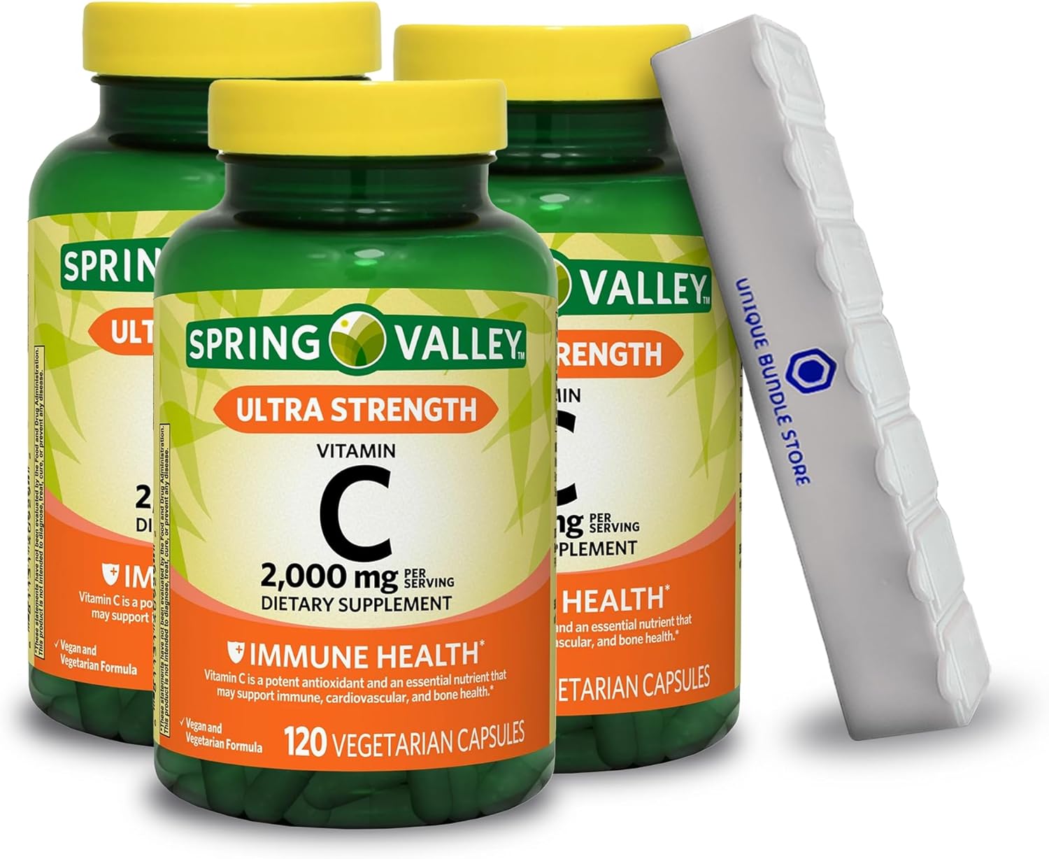 유니크번들스토어 <b>스프링밸리</b> 비타민C 2000mg 120캡슐 울트라 스트렝스 비타민C 3개