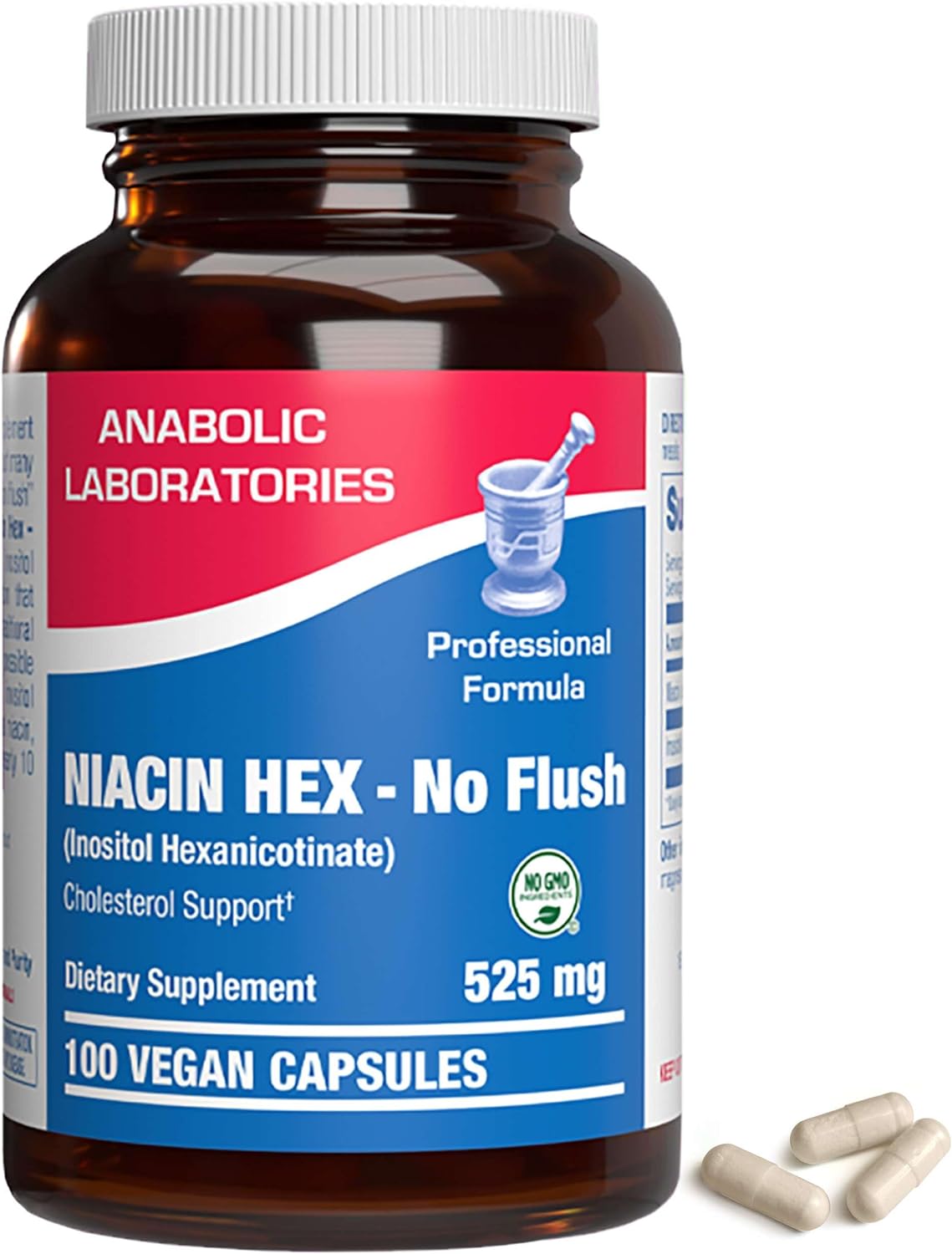 애너볼릭 래버러토리스 비타민 B3 <b>나이아신</b>아마이드 100캡슐 500mg <b>나이아신</b> <b>헥사</b> 이노시톨 <b>헥사</b>니코티네이트