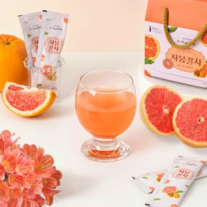 아리푸드 고흥 꿀자몽차 액상 스틱 수제 자몽청 30g 50개