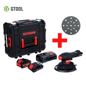 계양 충전 편심 샌더기 샌딩기 ETS 20 BLH-150/5 20V MAX 배터리 2개 충전기 풀세트+샌드페이퍼 10장
