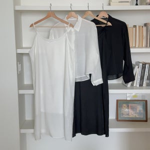 빅사이즈 나시 S468L407 캔버스셔츠원피스투피스 RD