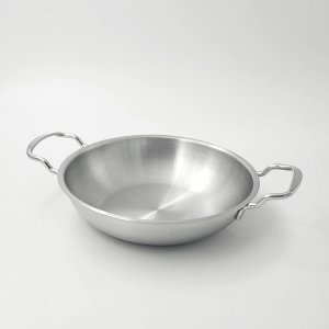 키친아트 IH 스텐 낮은 전골냄비 20cm