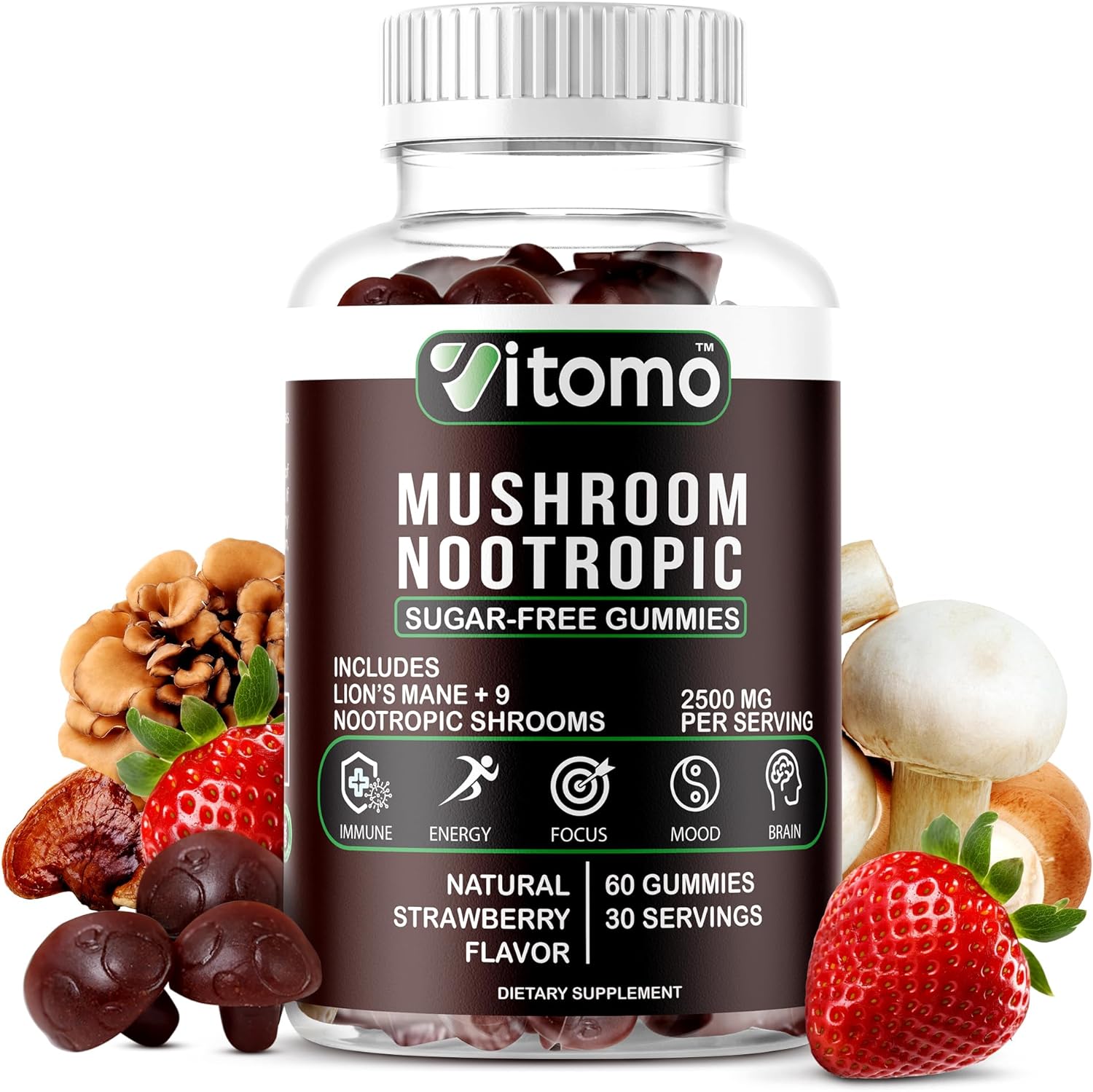 비토모 머쉬룸구미 스트로베리 머쉬룸구미 10머쉬룸 <b>컴플렉스</b> 블렌드 라이언스메인 <b>코디셉스</b> 레이시 차가 30회분