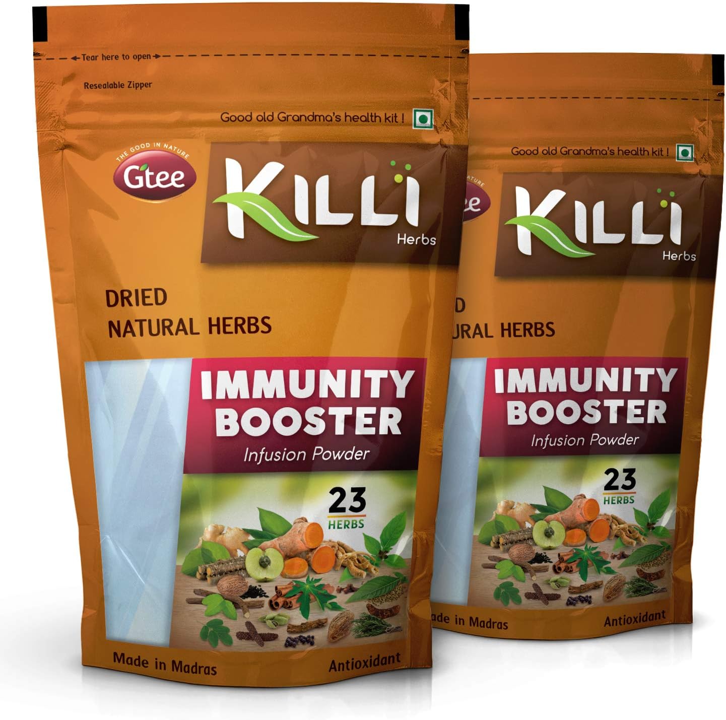 킬리 <b>이뮤니티 부스터</b> 인퓨전 파우더 100g 2개