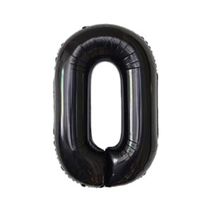 숫자은박풍선 대형 블랙 0