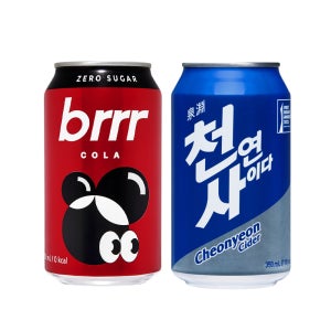 부르르 제로콜라 + 천연사이다 350ml X 24캔 (총 48캔)