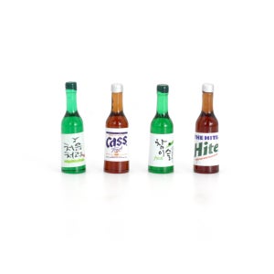 소주병 맥주병 미니어처 4종 피규어 모형 파츠 데코덴 탑꾸 장식 음식소품 인형의집
