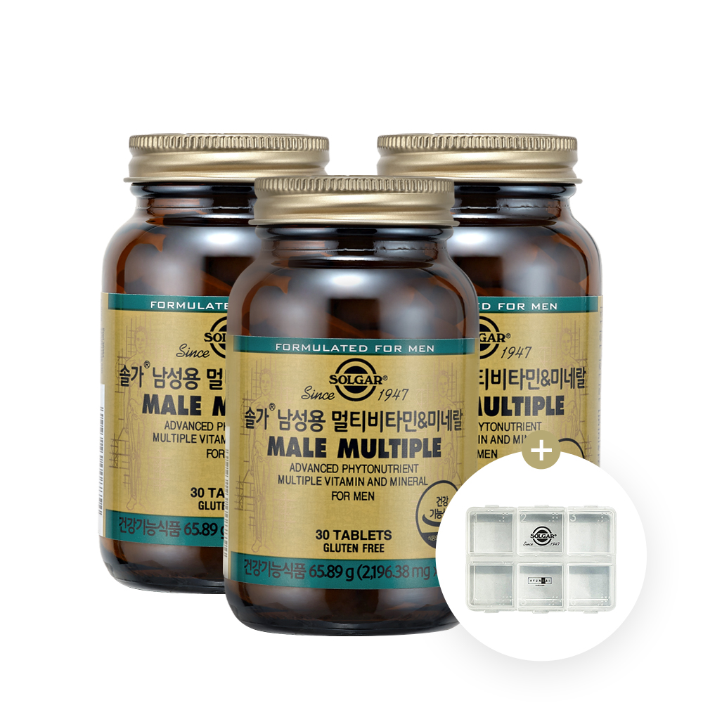 솔가 남성용 멀티비타민 미네랄 30정, 3개