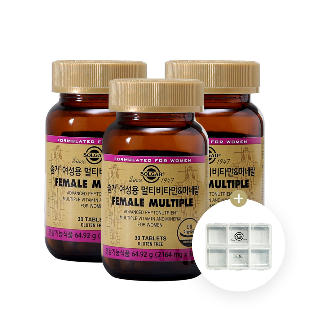 솔가 여성용 멀티비타민 미네랄 30정, 3개