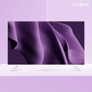 큐빅스 109cm(43인치) 4K UHD LED TV 화이트 구글 스마트 티비 에너지1등급 고화질