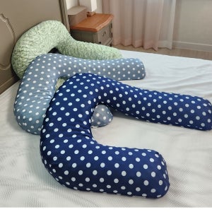 태국라텍스 J형 경추베개 본품+겉커버1+1 필로우 7자 U형 천연 라텍스 목디스크 숙면