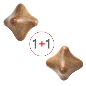 (고급 원목 별모양 지압봉 2개) 지압스틱 향목 맛사지 안마기 손 지압볼 괄사 마사지 스틱