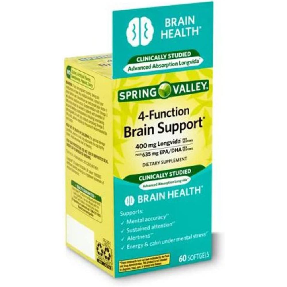 Spring Valley 4-Function Brain Support 60정