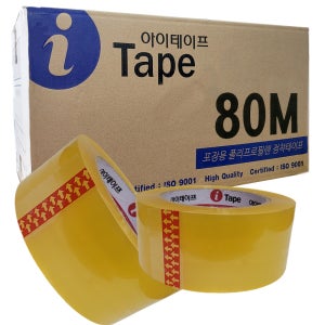 아이테이프 박스테이프 투명 OPP 택배 포장용 80m (40개)