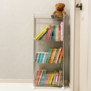 일상드로우 낮은책장 이동식 틈새 미니 책장 수납함 조립식 슬림 만화책장 책꽂이 4단