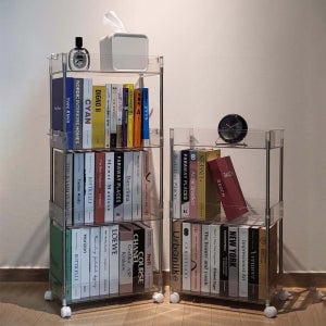 일상드로우 낮은책장 이동식 틈새 미니 책장 수납함 조립식 슬림 만화책장 책꽂이 4단