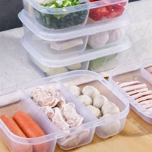 3구 밀폐 반찬통 보관 용기 전자레인지 사용 가능 전자렌지 내열 플라스틱 소분 과일 야채