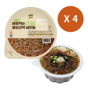 곤약면 저칼로리 간편식 바로먹는 발효곤약 냉모밀 79kcal 350g, 4개