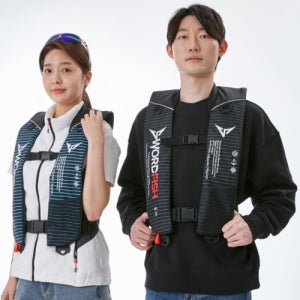 [스트라이프] 기본형 자동팽창식 구명조끼 KC인증 국내생산 수분감지 책임보험 바다낚시
