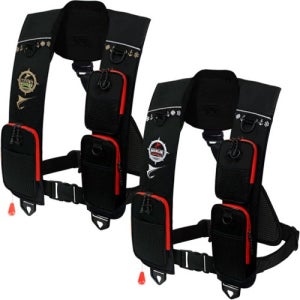 [블랙마린] 3포켓 자동팽창식 구명조끼 KC인증 국내생산 수분감지 책임보험 바다낚시