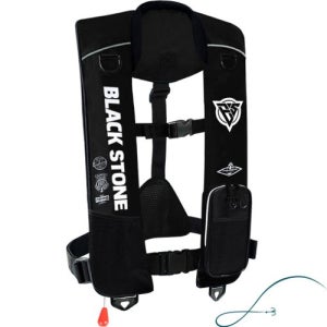 [블랙스톤] XL(대) 1포켓 자동팽창식 구명조끼 KC인증 국내생산 수분감지 책임보험