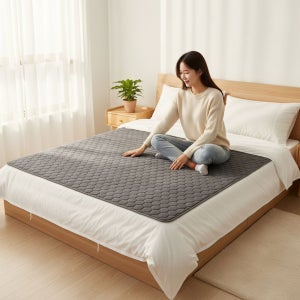 3H 한일온열기 전자파없는 차단 전기매트 캠핑 전기요 전기장판 탄소 워셔블 2인용 150x200 블랙