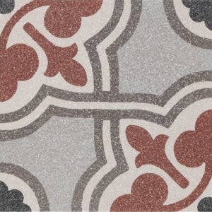 그레이 레드 자기질 타일 200X200 화장실타일 카페타일 북유럽타일 포인트타일 패턴타일 (89,100/m2) BTAV2462