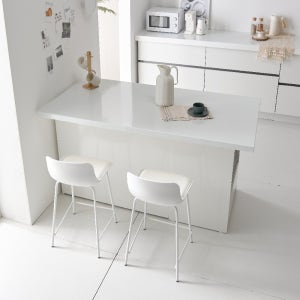 리히트 아일랜드 식탁 홈바 확장형 전기밥솥 전자레인지 수납장 정리함 거실수납장 4인용식탁