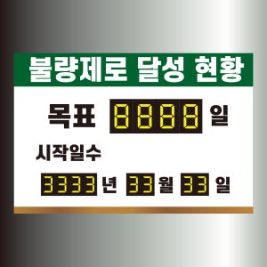 불량제로 달성현황 멀티넘버링 번호돌림판 수동 숫자판 현황 안내포맥스판 600x400MM