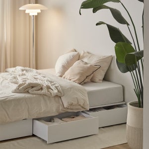 매트리 가득 수납침대 3단 서랍침대 SS 무헤드 LED