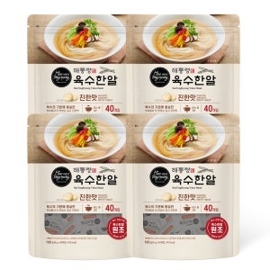 해통령 육수한알 코인육수 진한맛 160g 40개입 x 4팩