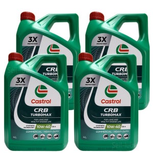 캐스트롤 CRB 터보맥스 10W40 4L x 4개 1박스 16L DPF 유로6 TIER-4 고성능 합성 디젤 엔진오일 (듀라쉴드 보호 기술)