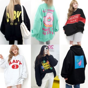 빅사이즈 여성맨투맨 쇼핑몰 롱티셔츠 롱맨투맨 오버핏 후드티 기모 무지 여자옷 큰옷 의류