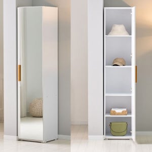 탈부착선반 전신거울 코너장 틈새선반장 폭좁은 아파트 드레스룸 수납장(가로 40cm)