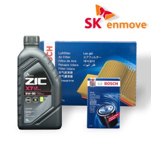 코란도C 엔진오일 세트 [SK 지크 X7 5W30 보쉬 필터]