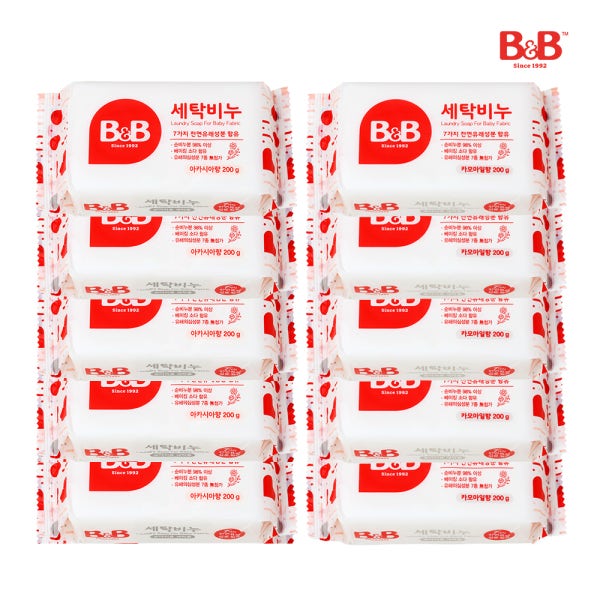 메디앙스 비앤비 순한 아기 세탁비누 200g (아카시아) x 10개