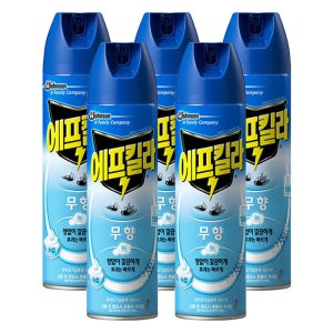 에프킬라 에어로졸 무향 500ml 5개 모기 파리 살충제 모기약 스프레이