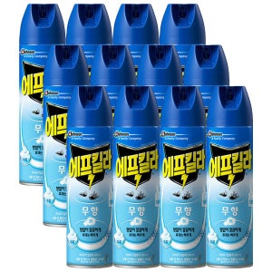 에프킬라 에어로졸 무향 500ml 12개 모기 파리 살충제 모기약 스프레이