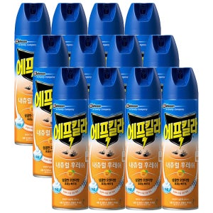 에프킬라 에어로졸 내츄럴 후레쉬 500ml 12개 모기 파리 살충제 모기약 스프레이