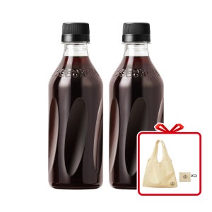 조지아 블랙 무라벨 PET 370ml 20개 + 장바구니 키링 (옵션선택)