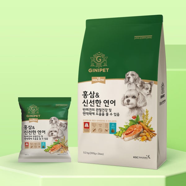 (+200g 추가) 정관장 지니펫 홀리스틱 강아지 사료홍삼&