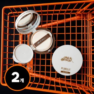 퓨어루 퀴노아 유아 팩트 무기자차 유기농 워터프루프 키즈 수분 썬쿠션 15g, 2개