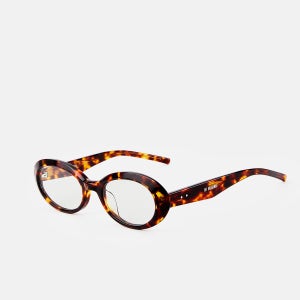 오프브로드웨이 긱시크 선글라스 THEORY number 013 Leopard frame with Clear lenses