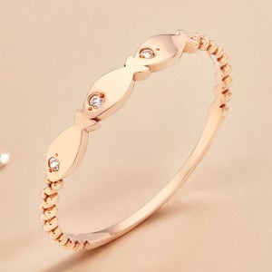 14K 18K 뮤즈 트리플 행운 물고기반지 데일리 수능 레이어드 새끼손가락 검지 애끼 반지