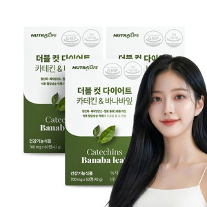 체지방 더블 컷 다이어트 카테킨&바나바잎 60정, 3개