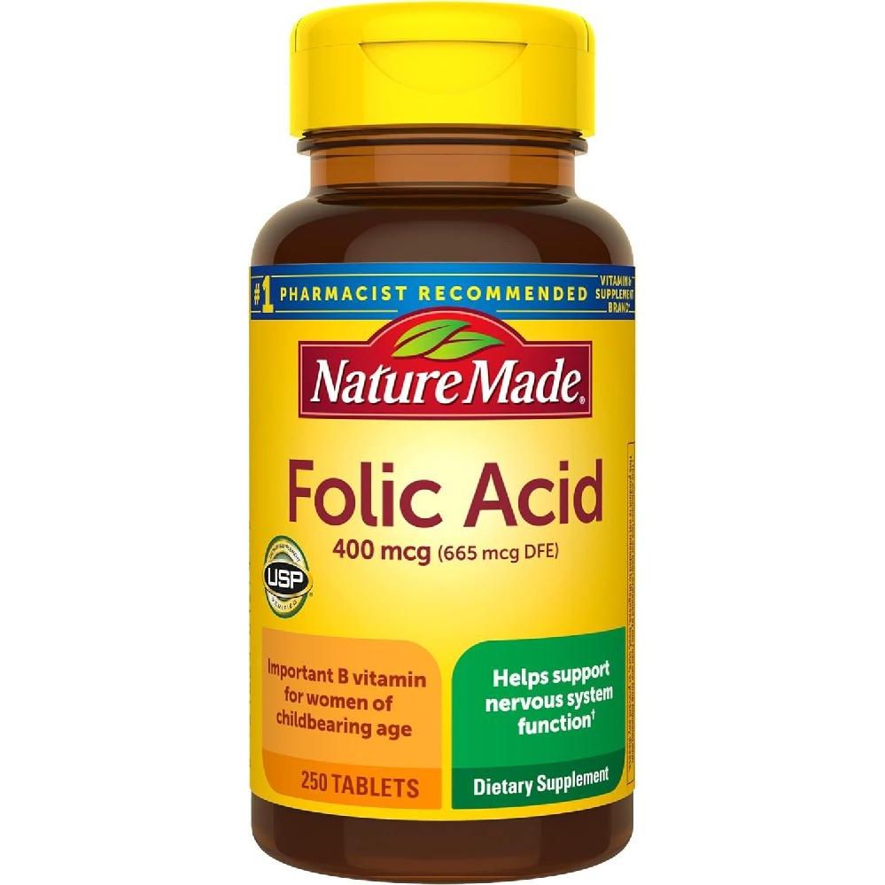 Nature Made Folic Acid 네이쳐 메이드 <b>엽산</b> 400mcg 250정