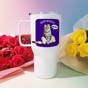 포토 텀블러 650ml 사진 연예인 손잡이 보온 보냉 돌 답례품 기념품 커스텀 홈카페