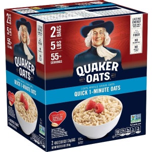 퀘이커 퀵 오트밀 귀리 2.26kg 오리지널 통곡물 미국 직구 아침식사 1분 Quaker