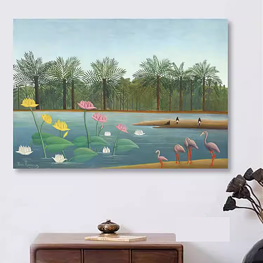 アンリ・ルソの作品The Flamingos有名な画家絵画オークション美術品家
