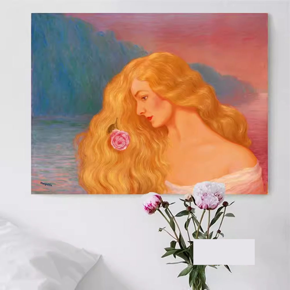 ルネ・マグリット作品 Le roman populaire 有名な画家 絵画オークション美術品 絵画額縁